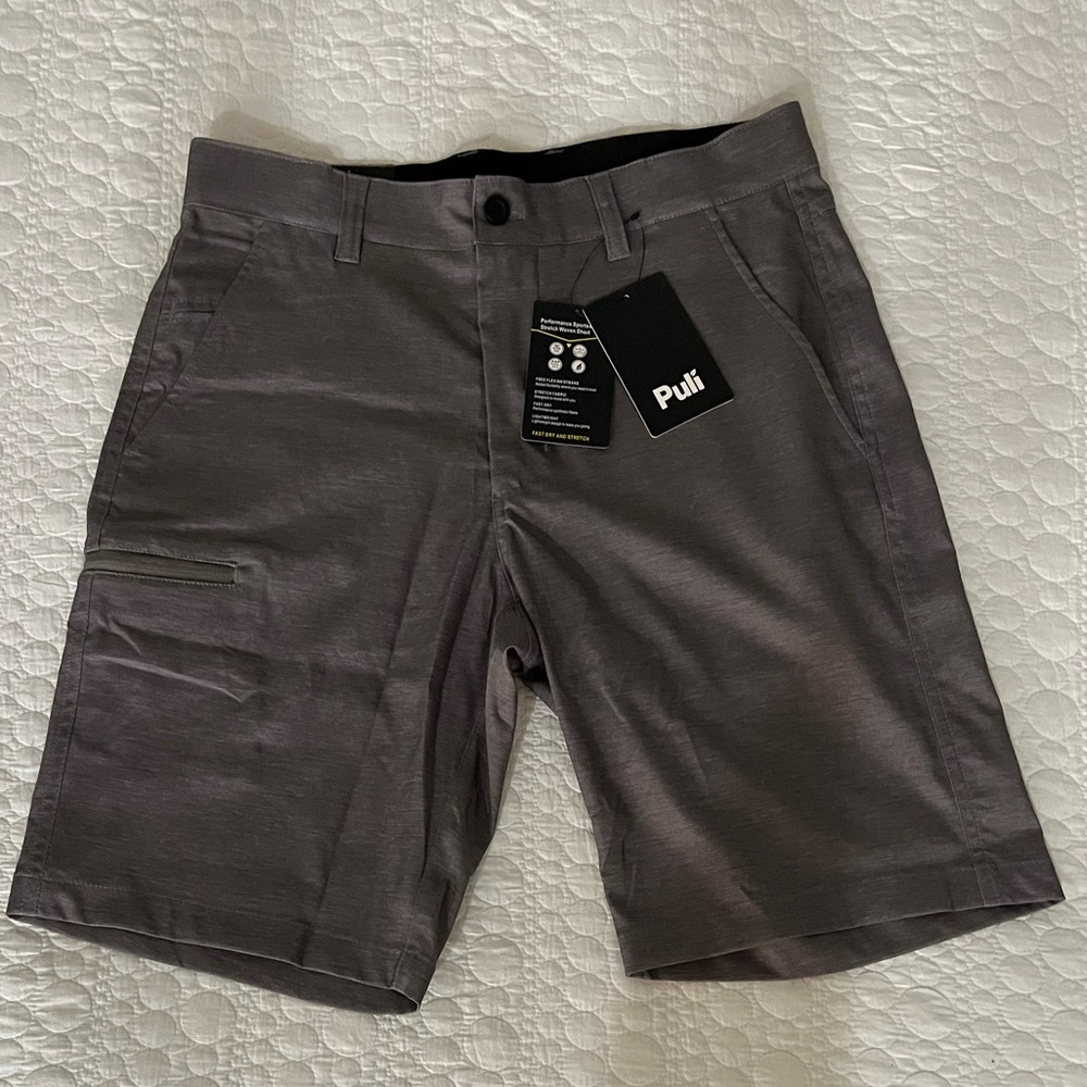 Puli Men's Charcoal Cargo Shorts